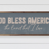 12x4" God Bless America Blue