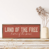12x4" Land Of The Free Red