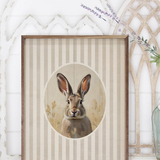 8x10" Stripes And Bunny