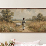24x12" Jesus And Sheep
