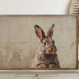 16x10" Brown Bunny Looking