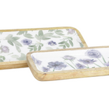 Violet Meadow Enamel Oval Trays