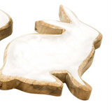 Scalloped Enamel Bunny Trays