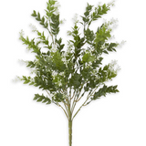 19" Mint Leaf & White Berries Bush