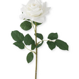 Cream White Real Touch Duchess Rose Stem