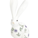 8" Flower Porcelain Long-ear Bunny