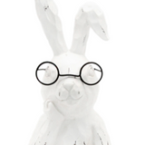 7" Thinking Bunny With Glasses