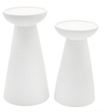 White Porcelain Candle Plate Risers