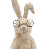 6.5" Thinking Bunny With Glasses