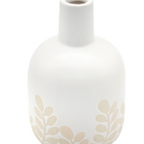 6" Tan Fern Porcelain Vase