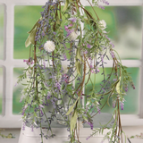 27" Violet And Pom Pom Drip Garland