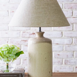Ceramic Table Lamp with Linen Shade – 11.5"