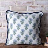 Floral Block Print Pillow – 18"
