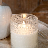 Textured Glass Candle – 4"
