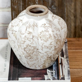 Vintage Floral Ceramic Vase