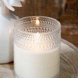 5" Hobnail Glass Candle