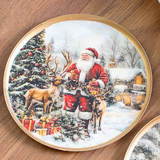 7" Santa Scene Plate