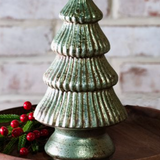 8" Verdigris Glass Tree