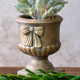 Gold Bow Holiday Planter - 7"