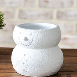 4.5" Cement Snowman Planter