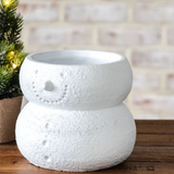 6" Cement Snowman Planter