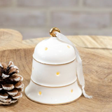 4" Ceramic Led Bell Ornament
