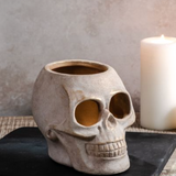5.5" Gold Wash Ceramic Skull
