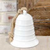 7" White Ceramic Bell
