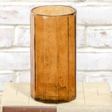 8" Amber Glass Vase