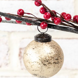 2" Gold Foil Glass Ball Ornament