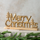 Wood + Gold. Merry Christmas Tabletop