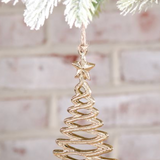 2.5" Gold Twisted Tree Ornament