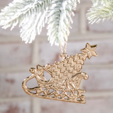 Gold Sleigh Ornament
