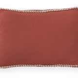 Rust Woven Cotton Lumbar Pillow | 12x18"