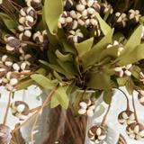 22" Cream Bud Bus Foliage