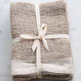 Natural Waffle Knit Kitchen Towel | Set of 2