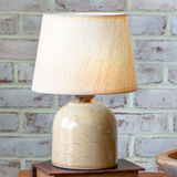 Cream Scallop Ceramic Accent Lamp | 6x10"