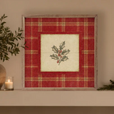 Cranberry Plaid Holly | 12x12