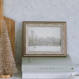 Winter Fawn Framed Antique Art | 10x8"