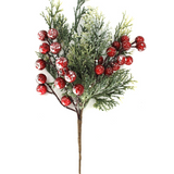 Holiday Red Berry Cedar Pick | 12"