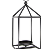 12" Black Open House Lantern