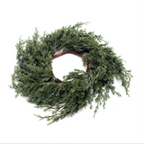 4.5" Dark Green Juniper Candle Ring