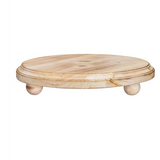White And Natural Round Trays