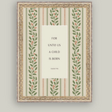 A Child Is Born Framed Antique Art | 12x16"