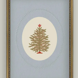 Christmas Tree With Blue Mat | 12x16"