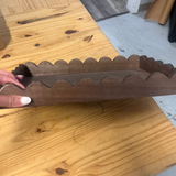 Scalloped Edge Wood Tray