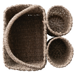 Hand-Woven Seagrass Picnic Basket with Bottle Holders