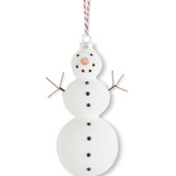 5.5" Glass Black Rhinestone Snowman