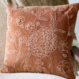 Velvet Flower Pillow | 18x18"