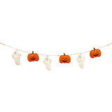 42" Felt Ghost And Pumpkin Garland